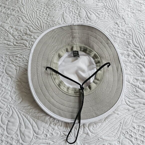 Walther Hagen Mens Wide Brim Sun Hat OSFA White Polyester Durable Lightweight - Picture 2 of 9